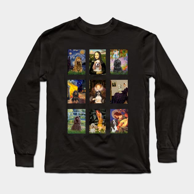 Famous Fine Art Masterpieces Adapted to Include Cocker Spaniels Long Sleeve T-Shirt by Dogs Galore and More